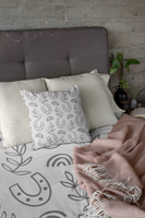 Western/Boho Horse Shoe Grey Botanicals Square Pillow!