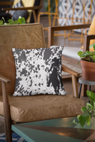 Western/Boho Black Cow Girl Cow Print Square Pillow!