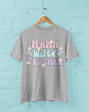 Mama Wifey Teacher Unisex Graphic Tees! All New Heather Colors!!! Free Shipping!!! Back To School!