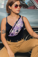 Boho Purple Patchwork Quilted Unisex Fanny Pack! Free Shipping! One Size Fits Most!