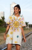 Paint The Town, Hello Sunshine Watercolor Oversized Tee!! Great For Sleeping, Lounging, Swimming! Free Shipping!!!