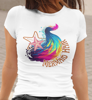 Mermaid Hair Neon Summer Time Unisex Graphic Tees! Summer Vibes!