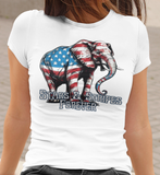 Stars and Stripes Forever Elephant Independence Day Unisex Graphic Tees!