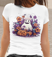 Happy Little Ghost Halloween Unisex Graphic Tees! Fall Vibes!