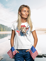 Highlander Cow USA 1776 Independence Day Unisex Graphic Tees!