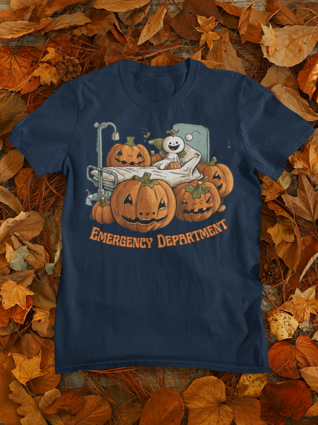 Snow Pumpkin Emergency Department Unisex Graphic Tees! Medical Vibes! Fall Vibes!