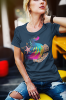 Mermaid Hair Neon Summer Time Unisex Graphic Tees! Summer Vibes!