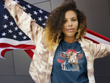 Highlander Cow USA 1776 Independence Day Unisex Graphic Tees!