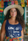 Life is Better In Flip Flops Unisex Jersey Tank! Summer Vibes! Free Shipping!