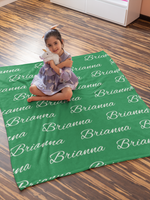 New!!! Custom Name or Quote Velveteen Plush Blanket! Multiple Colors and Fonts Available!