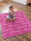 New!!! Custom Name or Quote Velveteen Plush Blanket! Multiple Colors and Fonts Available!