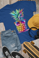 Pineapple Sunglasses Summer Time Fun Unisex Graphic Tees! Summer Vibes!