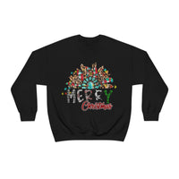 Merry Christmas Sunflower Holiday Unisex Heavy Blend Crewneck Sweatshirt! Winter Vibes!