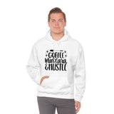 Coffee Mascara Hustle Unisex Heavy Blend Hooded Sweatshirt! Sarcastic Vibes!