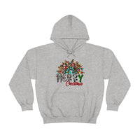 Merry Christmas Sunflower Holiday Unisex Heavy Blend Hooded Sweatshirt! Winter Vibes!