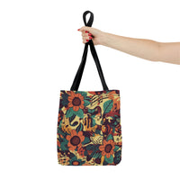 Vintage 70's Musical Notes Floral Tote Bag!