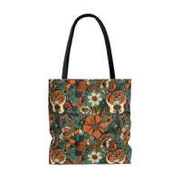 Vintage 70's inspired Floral Guitar Tote Bag!