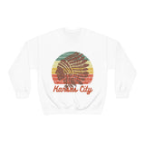 Vintage Kansas City Chief Head Unisex Heavy Blend Crewneck Sweatshirt! Football Season!