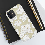 Crème Hibiscus Floral Tough Phone Cases, Case-Mate! Summer Vibes!