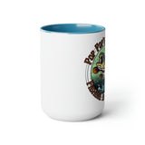 Pop Pop's The Name and Fishing is My Game Fathers Day Two-Tone Coffee Mugs, 15oz!