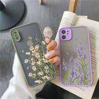 Lavender Butterfly Higan Flower Shockproof Phone Case for Various iPhone Models