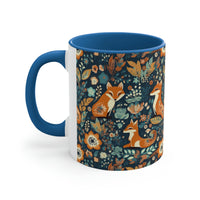 Vintage 70's Floral Foxy Accent Coffee Mug, 11oz!