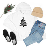 Christmas Tree Wrap Minimalistic Design Unisex Heavy Blend Hooded Sweatshirt! Winter Vibes!