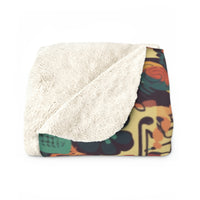 Vintage 70's Inspired Musical Notes Sherpa Fleece Blanket!