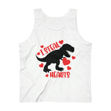 I Steal Hearts T-Rex Valentines Day Men's Ultra Cotton Tank Top! Spring Vibes! Men's Activewear!