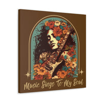 Vintage 70's Inspired Music Sings To My Soul Canvas Gallery Wraps!