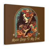 Vintage 70's Inspired Music Sings To My Soul Canvas Gallery Wraps!