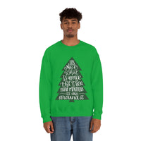 It's What is Around the Tree That Matters Unisex Heavy Blend Crewneck Sweatshirt! Winter Vibes!