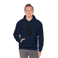 Christmas Tree Polka Dot Minimalistic Unisex Heavy Blend Hooded Sweatshirt! Winter Vibes!