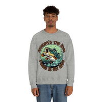 Grandpas The Name and Fishing is My Game Fathers Day Unisex Heavy Blend Crewneck Sweatshirt!