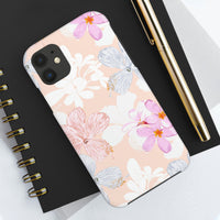 Pink Floral Hibiscus Flowers Tough Phone Cases, Case-Mate! Summer Vibes!