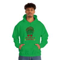 Just Really Love Christmas Bun Girl Unisex Heavy Blend Hooded Sweatshirt! Winter Vibes!