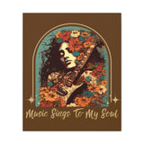 Vintage 70's Inspired Music Sings To My Soul Canvas Gallery Wraps!