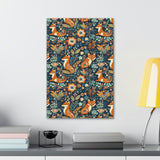 Vintage 70's Inspired Floral Foxy Canvas Gallery Wraps!