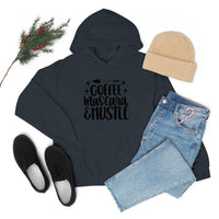 Coffee Mascara Hustle Unisex Heavy Blend Hooded Sweatshirt! Sarcastic Vibes!