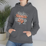 Kansas City Football Grey and Pink Leopard Print Unisex Heavy Blend Hooded Sweatshirt! Football Season!