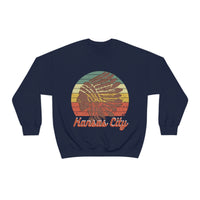 Vintage Kansas City Chief Head Unisex Heavy Blend Crewneck Sweatshirt! Football Season!
