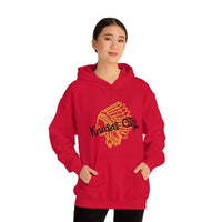 Kansas City Football Chief Outlined Unisex Heavy Blend Hooded Sweatshirt! Football Season!