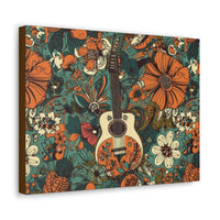 Floral Vintage 70's Inspired Guitar Canvas Gallery Wraps!