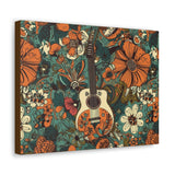 Floral Vintage 70's Inspired Guitar Canvas Gallery Wraps!