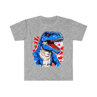 T-Rex USA Independence Day Unisex Graphic Tees!