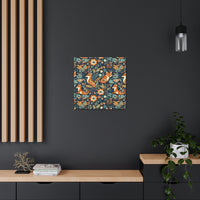 Vintage 70's Inspired Floral Foxy Canvas Gallery Wraps!