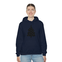 Star Christmas Tree Minimalistic Design Unisex Heavy Blend Hooded Sweatshirt! Winter Vibes!