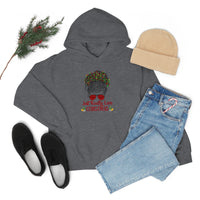 Just Really Love Christmas Bun Girl Unisex Heavy Blend Hooded Sweatshirt! Winter Vibes!