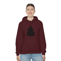 Star Christmas Tree Minimalistic Design Unisex Heavy Blend Hooded Sweatshirt! Winter Vibes!