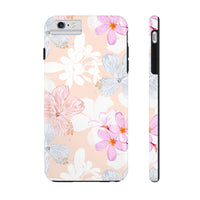 Pink Floral Hibiscus Flowers Tough Phone Cases, Case-Mate! Summer Vibes!